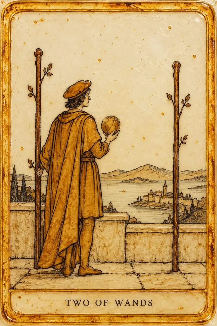 Two of Wands — The Amber Reliquary