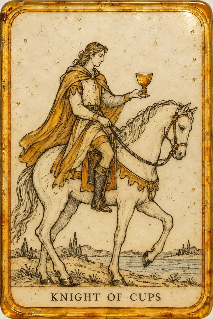 Knight of Cups — Amber Glass-Inspired Edition