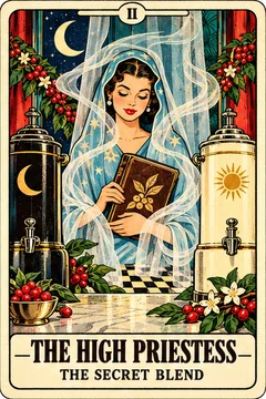 The High Priestess — Coffee Tarot
