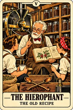 The Hierophant — Coffee Tarot