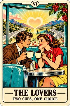 The Lovers — Coffee Tarot