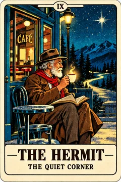The Hermit — Coffee Tarot