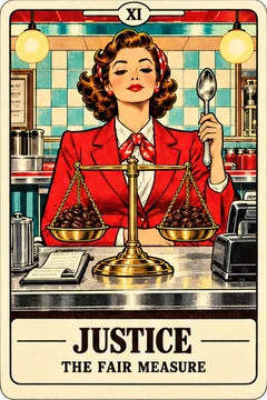 Justice — Coffee Tarot