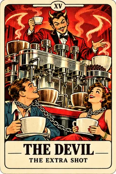 The Devil — Coffee Tarot