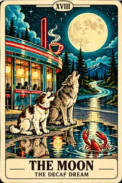 The Moon — Coffee Tarot