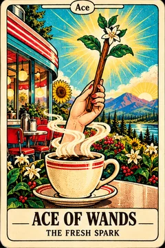 Ace of Wands — Coffee Tarot