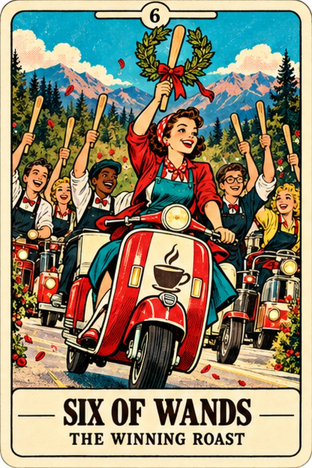 Six of Wands — The Winning Roast