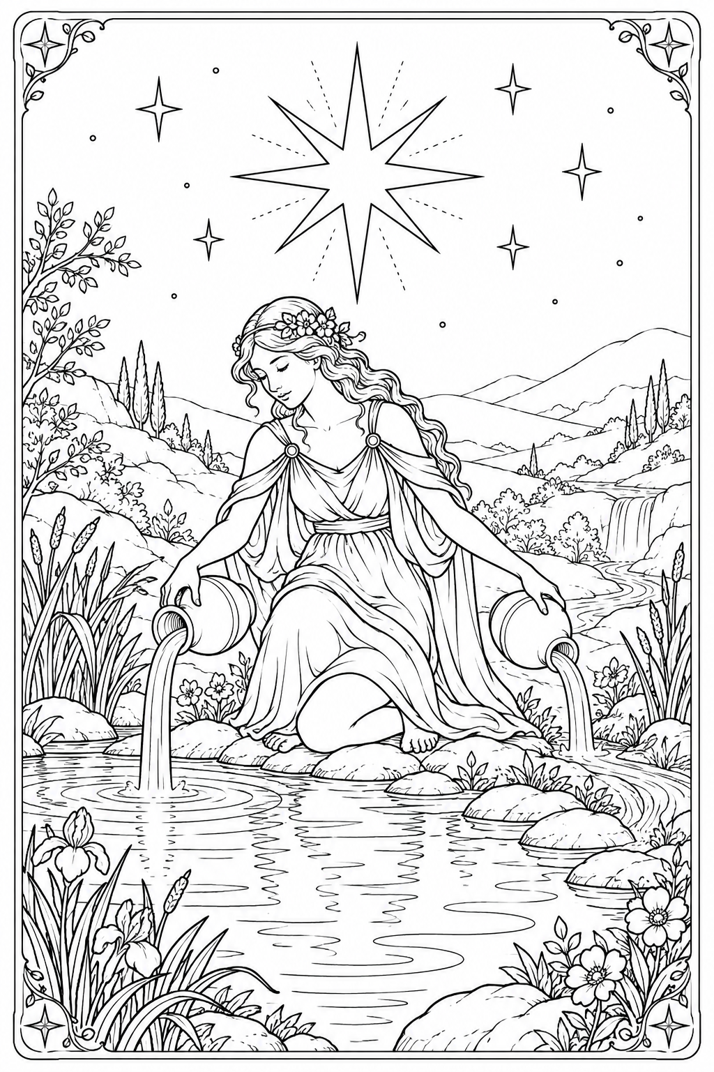 The Star — Coloring Tarot