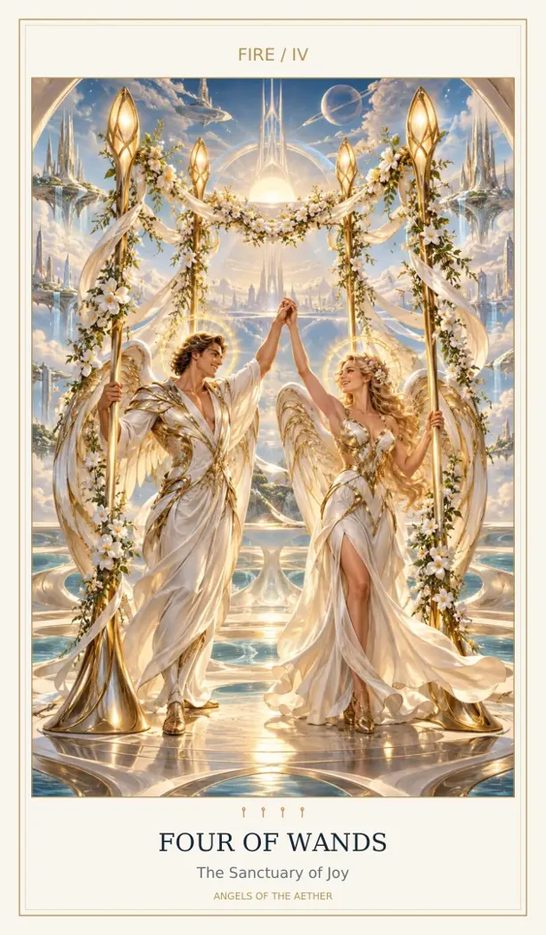 Four of Wands — The Sanctuary of Joy