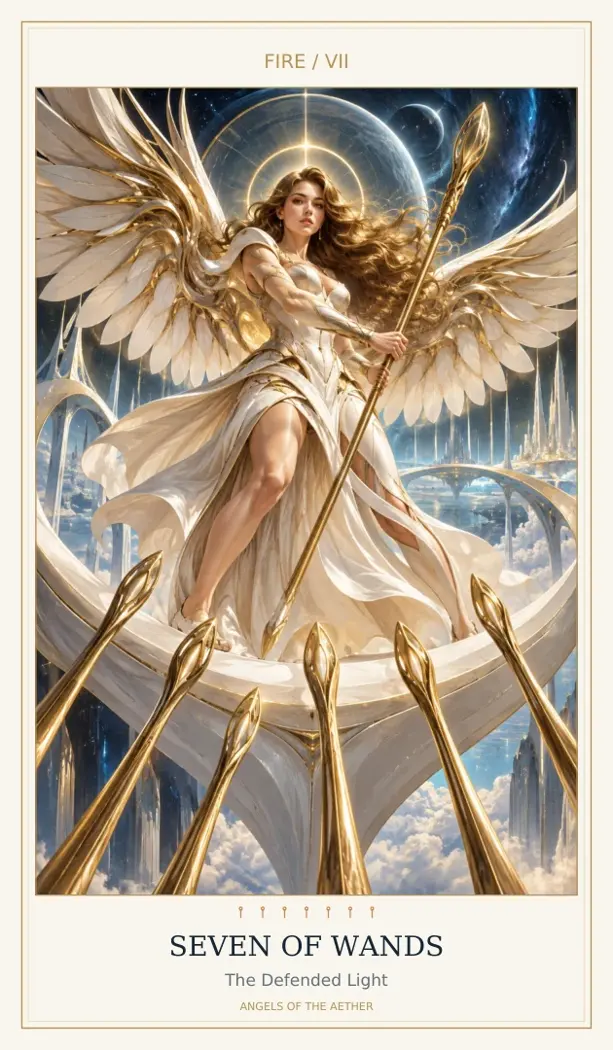 Seven of Wands — The Defended Light