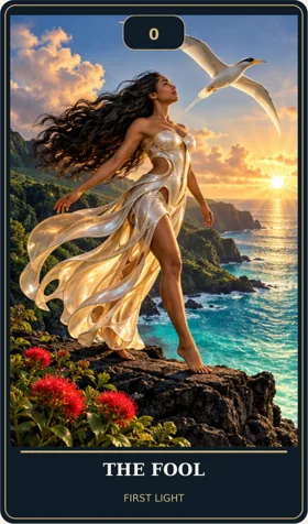 The Fool — Hawaiian Goddess Cosmic Tarot