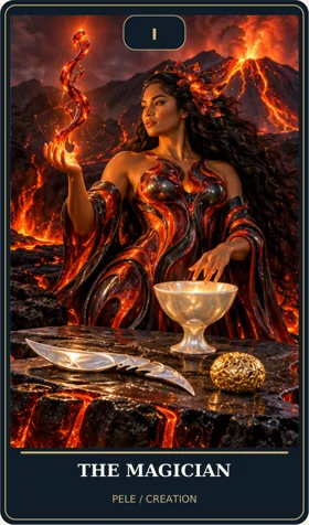 The Magician — Hawaiian Goddess Cosmic Tarot