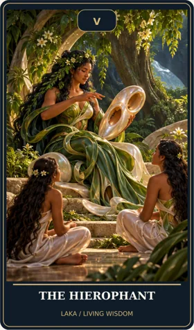 The Hierophant — Hawaiian Goddess Cosmic Tarot
