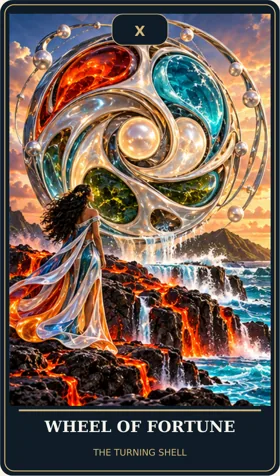 Wheel of Fortune — Hawaiian Goddess Cosmic Tarot