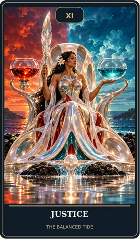 Justice — Hawaiian Goddess Cosmic Tarot