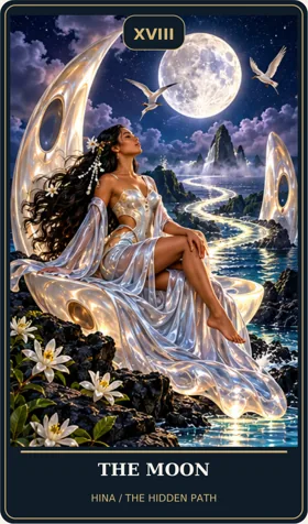 The Moon — Hawaiian Goddess Cosmic Tarot