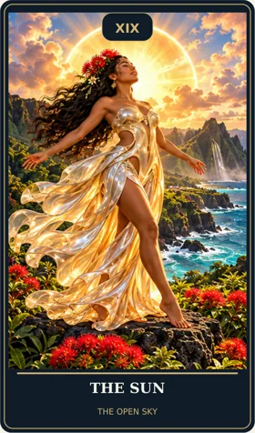 The Sun — Hawaiian Goddess Cosmic Tarot