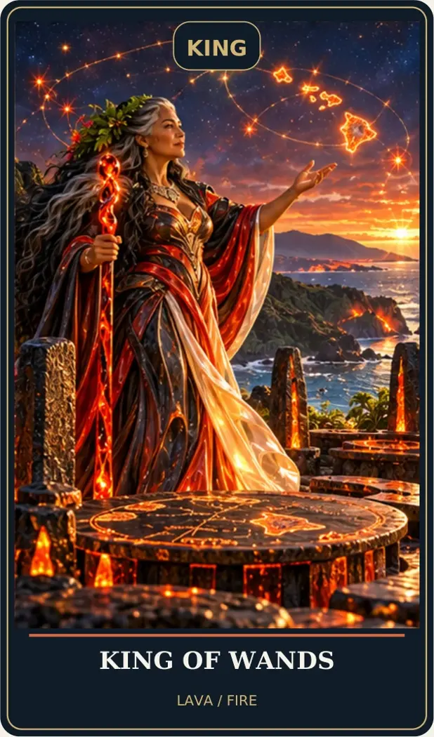 King of Wands — Lava / Fire