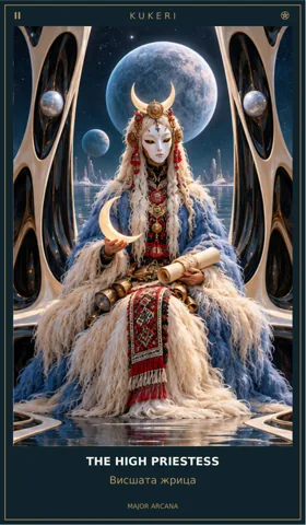 The High Priestess — Kukeri Cosmic Guardians