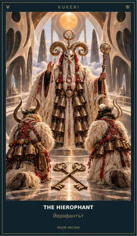 The Hierophant — Kukeri Cosmic Guardians