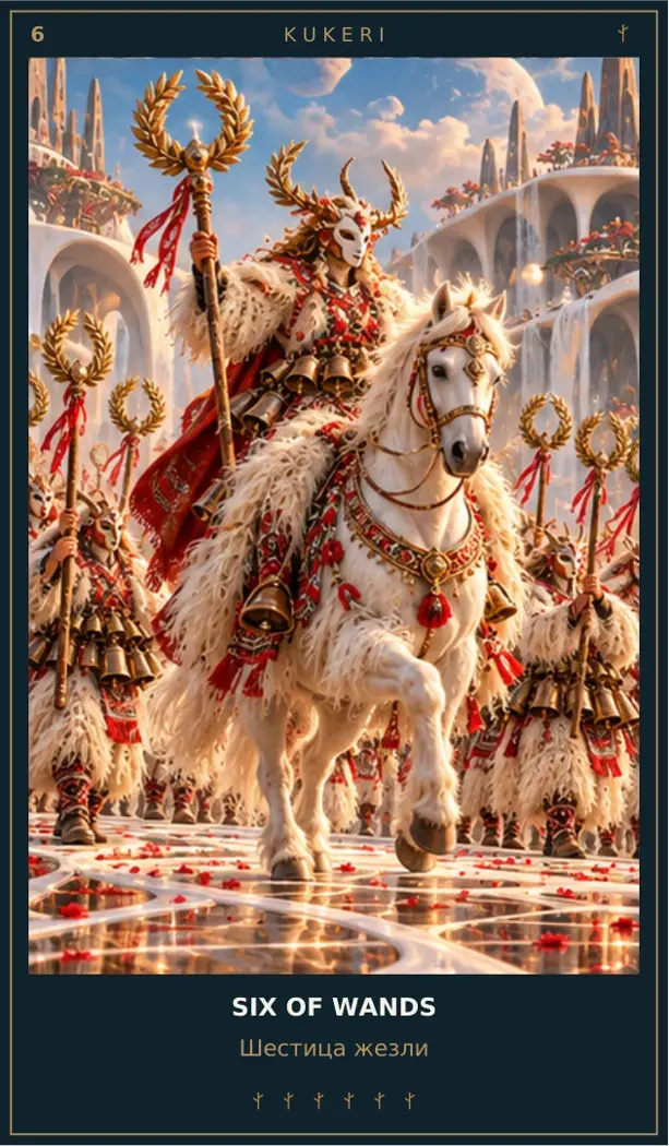 Six of Wands — Cosmic Guardians
