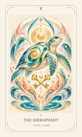 The Hierophant — Power Animal Divine Tarot