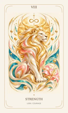 Strength — Power Animal Divine Tarot