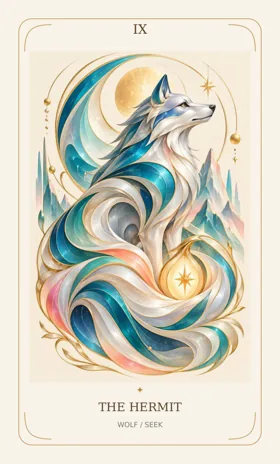 The Hermit — Power Animal Divine Tarot