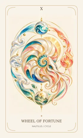 Wheel of Fortune — Power Animal Divine Tarot