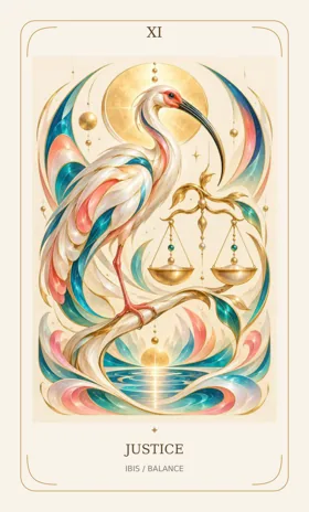 Justice — Power Animal Divine Tarot