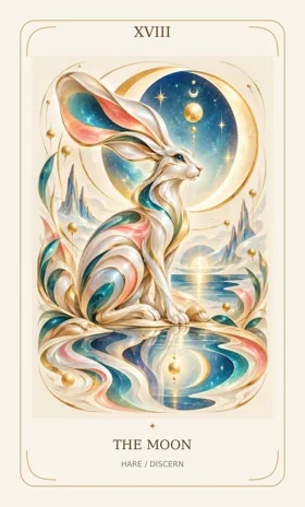 The Moon — Power Animal Divine Tarot