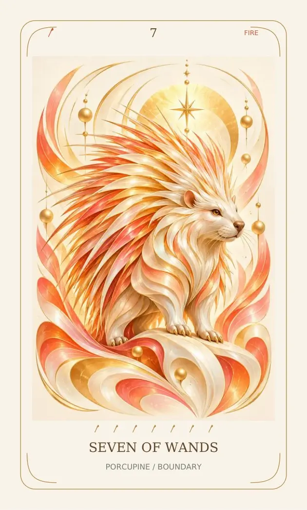Seven of Wands — Porcupine / Boundary