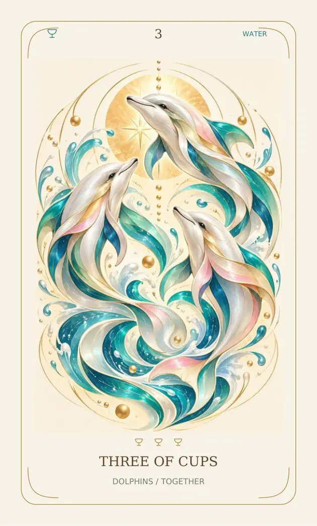 Three of Cups — Dolphins / Together