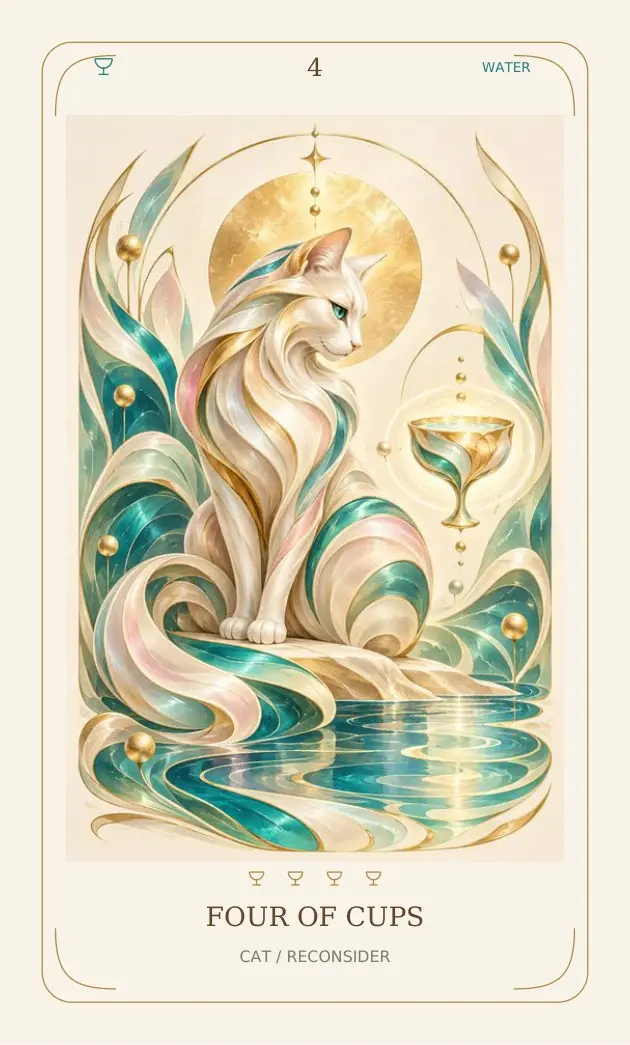 Four of Cups — Cat / Reconsider