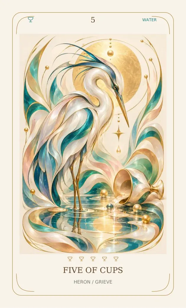 Five of Cups — Heron / Grieve