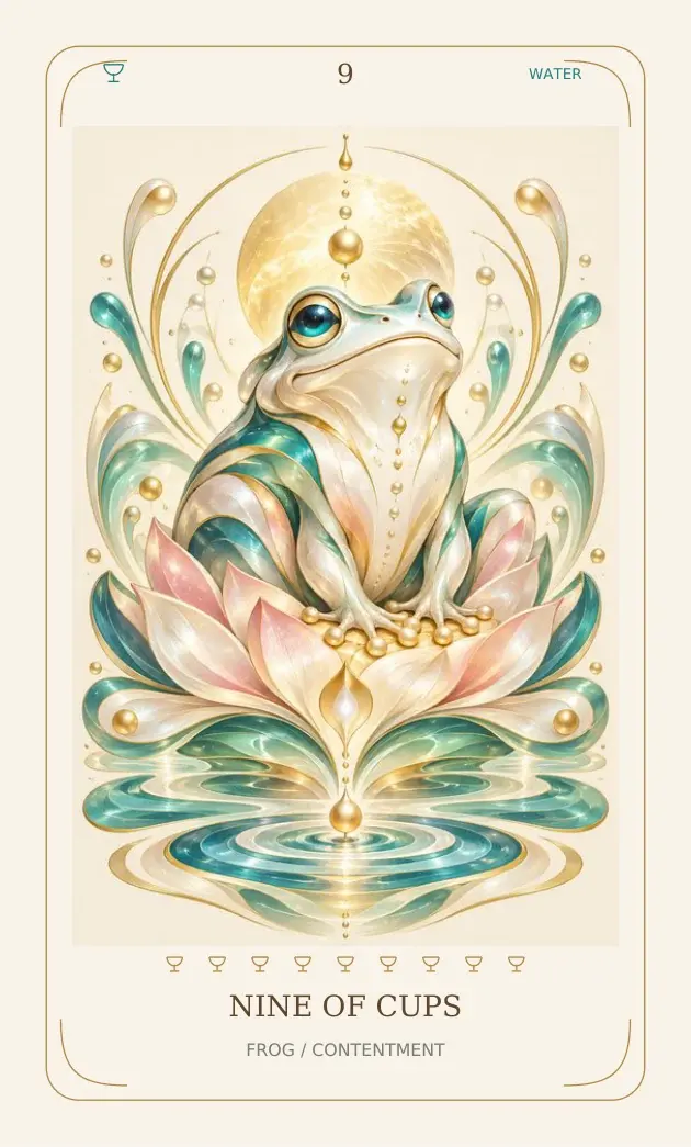 Nine of Cups — Frog / Contentment