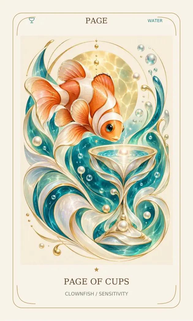 Page of Cups — Clownfish / Sensitivity