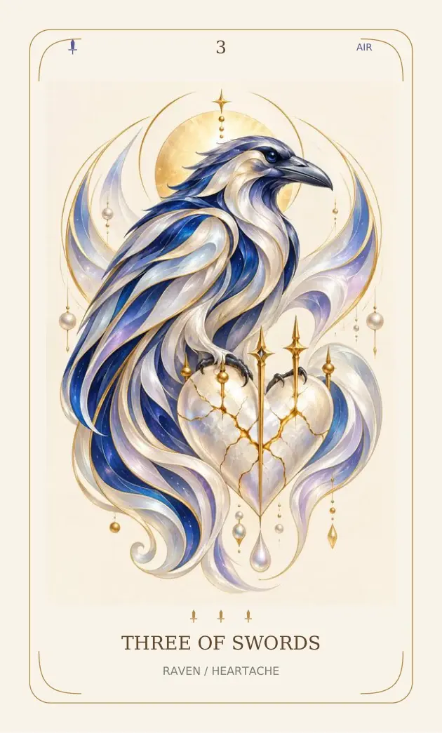 Three of Swords — Raven / Heartache