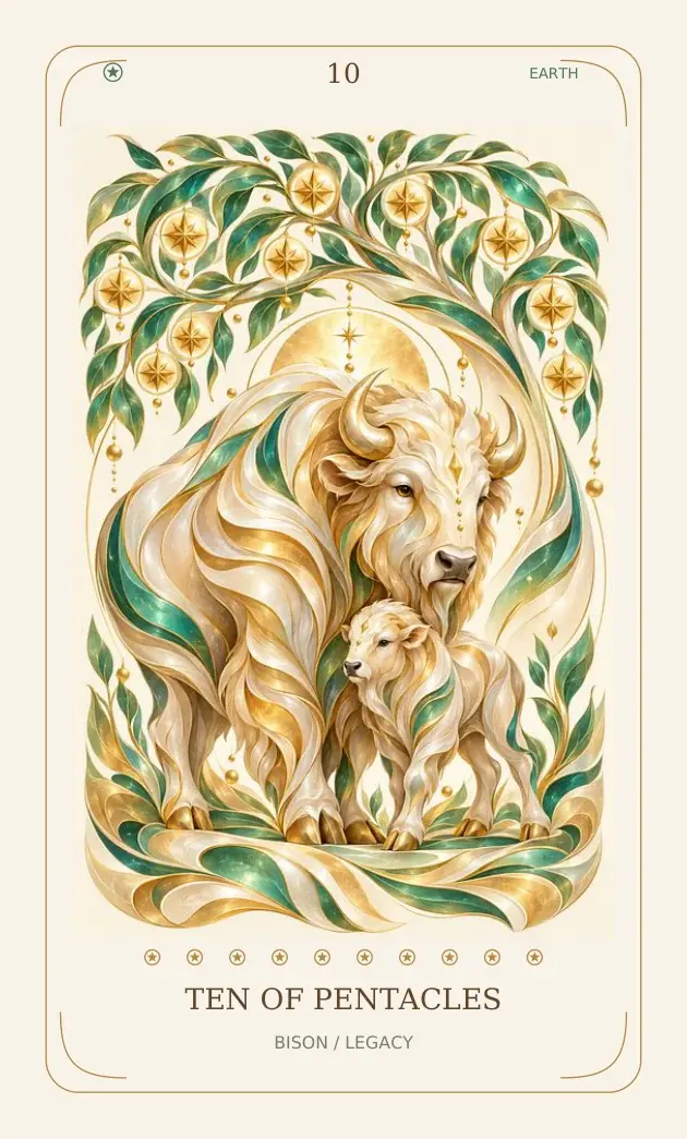 Ten of Pentacles — Bison / Legacy