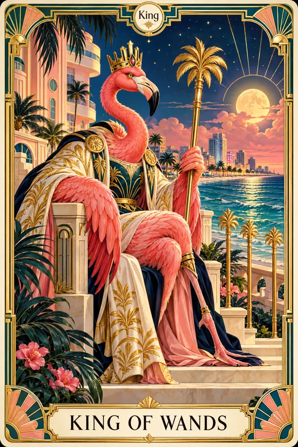 King of Wands — Miami Art Deco Edition