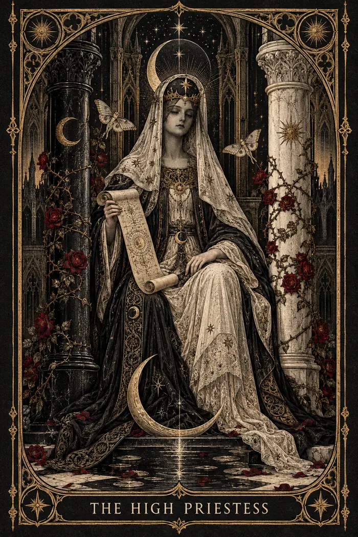 The High Priestess — The Midnight Cathedral