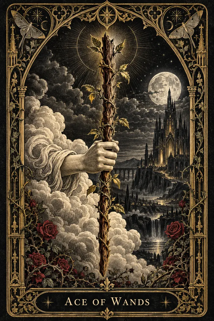 Ace of Wands — The Midnight Cathedral