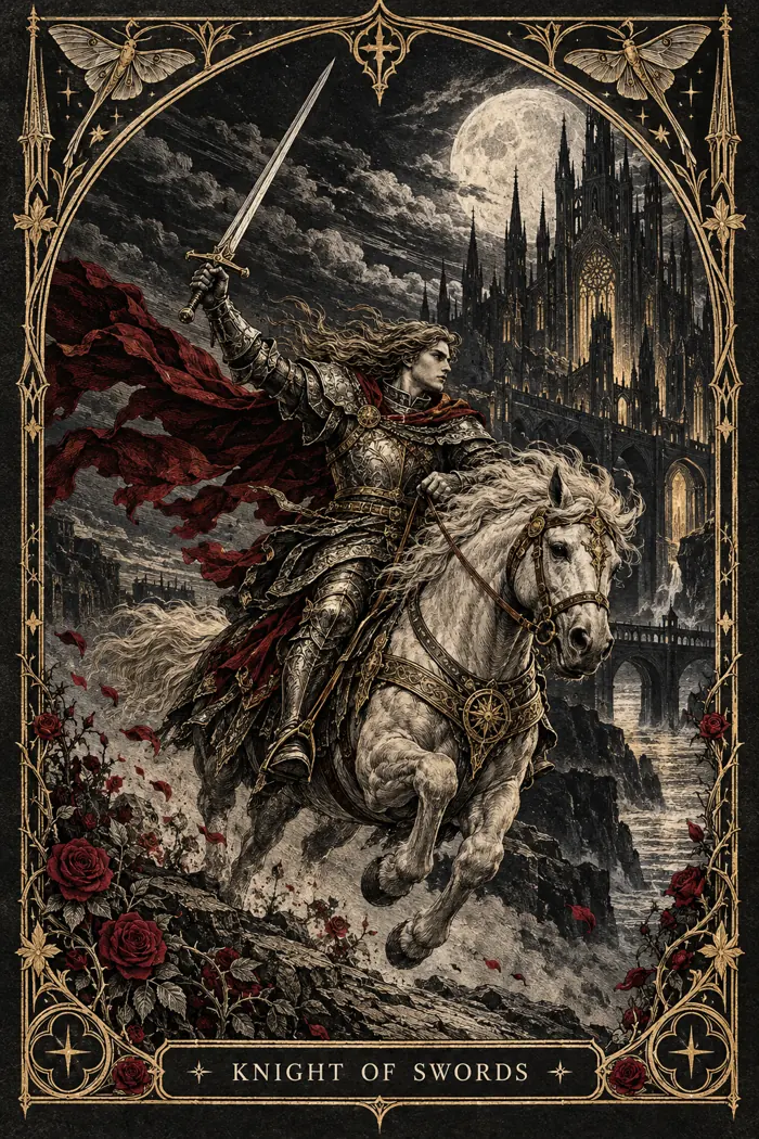 Knight of Swords — Gothic Engraving Edition