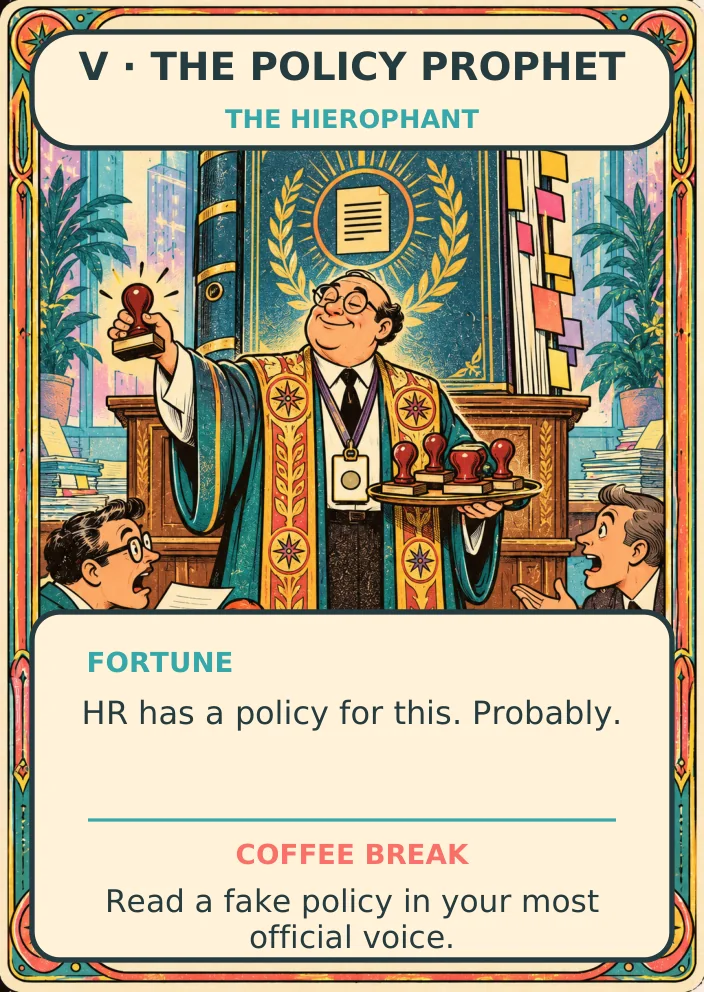 The Policy Prophet — Office Tarot