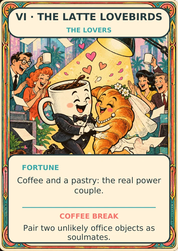 The Latte Lovebirds — Office Tarot